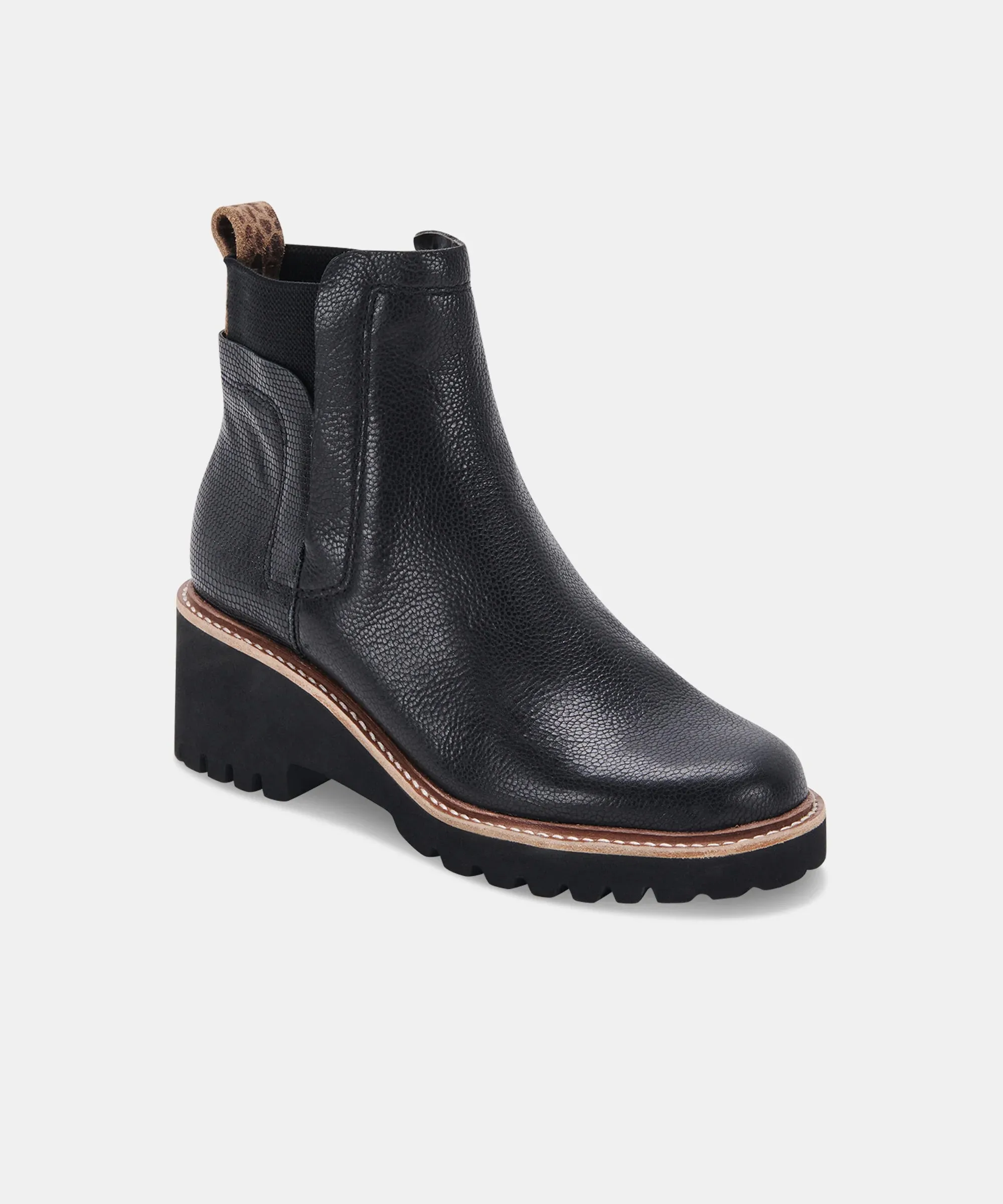 Dolce Vita Black Leather Waterproof Boots