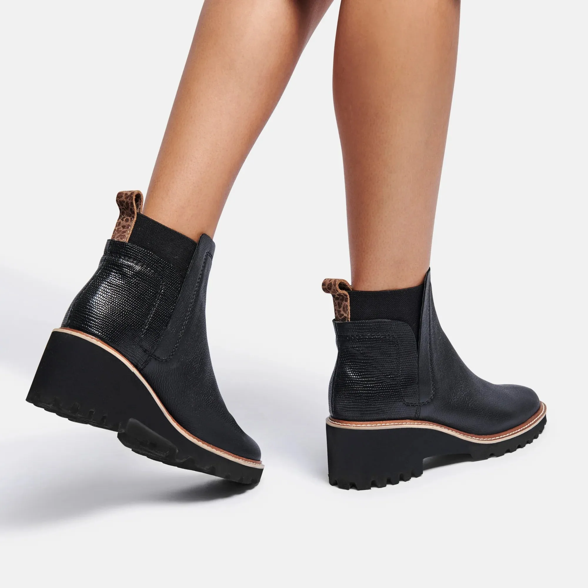 Dolce Vita Black Leather Waterproof Boots