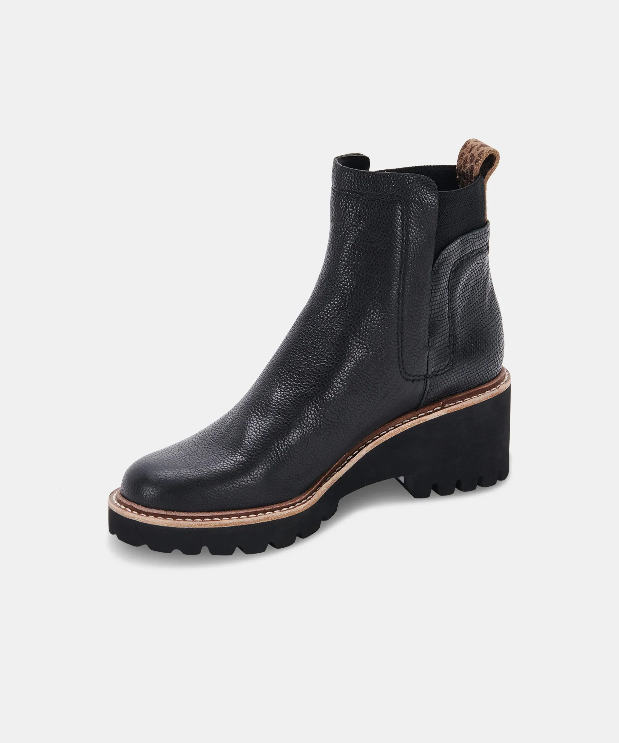 Dolce Vita Black Leather Waterproof Boots