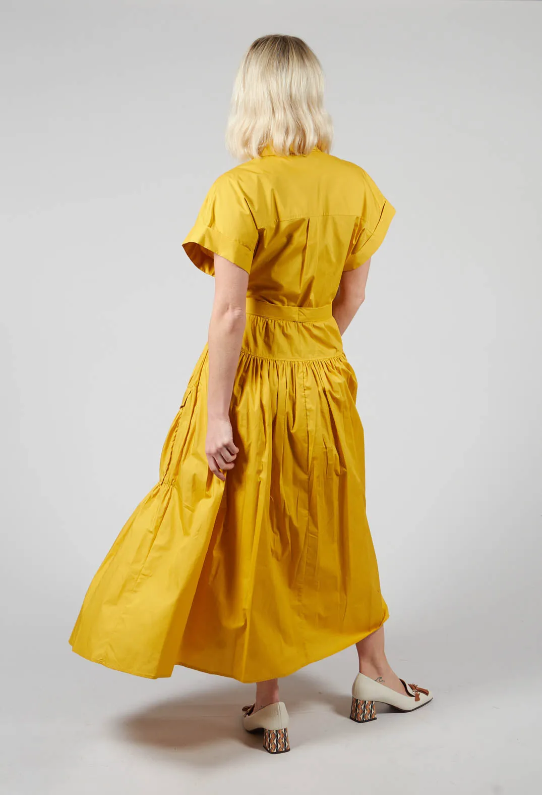 Dress with Multiple Functions in Mustard Color