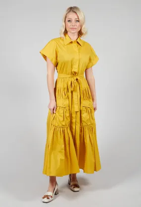 Dress with Multiple Functions in Mustard Color