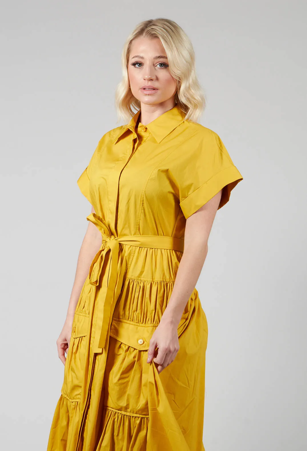 Dress with Multiple Functions in Mustard Color