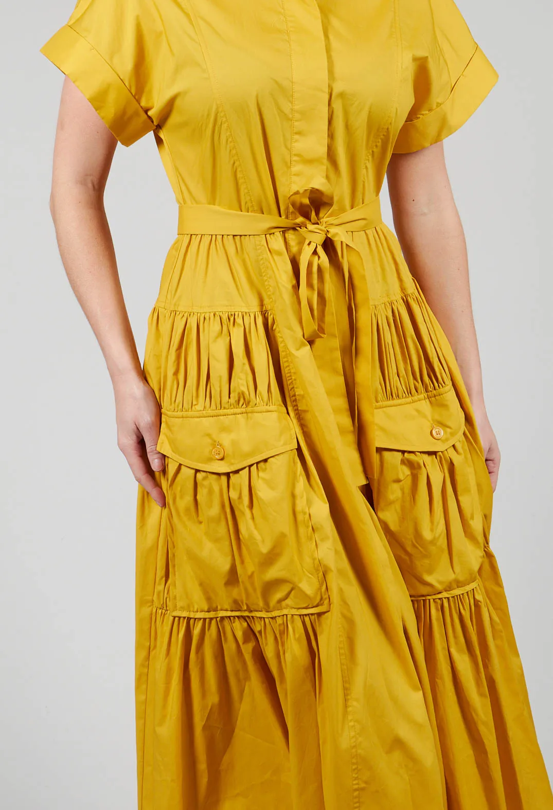 Dress with Multiple Functions in Mustard Color