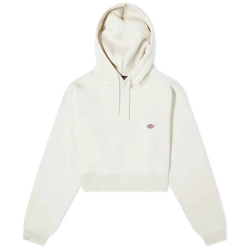 Elegant Ecru Dickies Cropped Hoodie