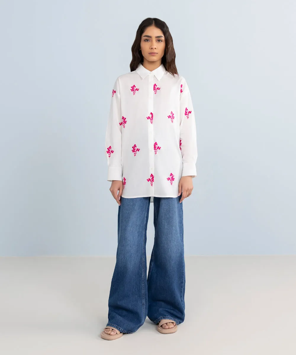 Embroidered Oversized Shirt