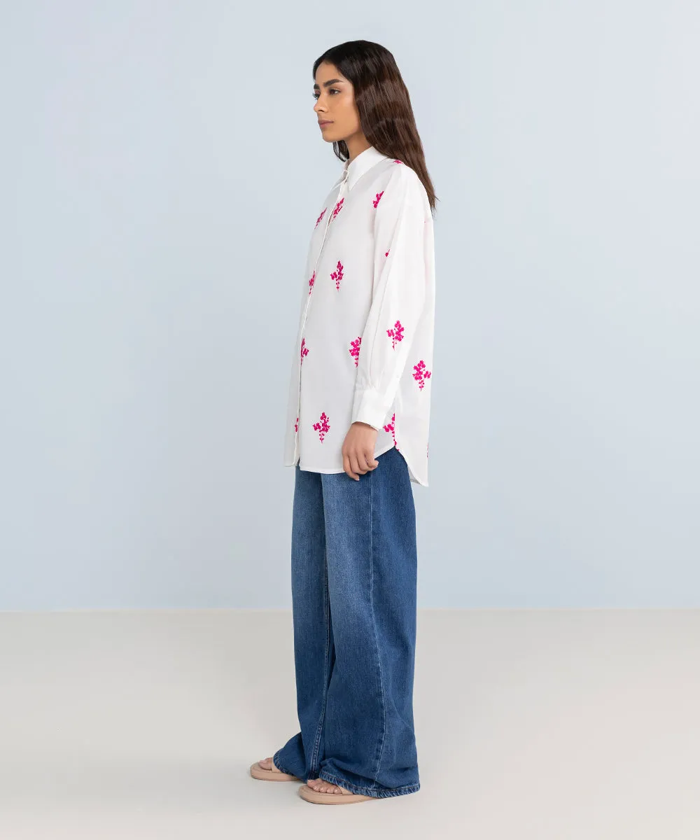 Embroidered Oversized Shirt