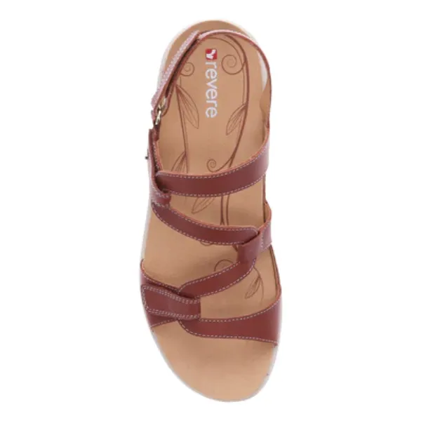 Cognac Emerald Women's Sandals by Revere