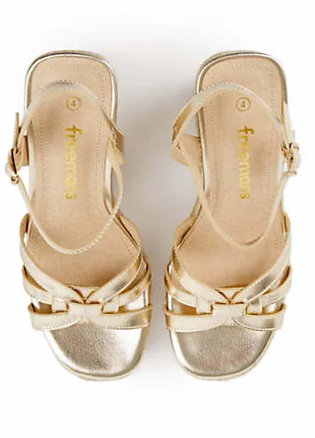 Freemans Gold Wedges with Cut-Out Detail | Grattan