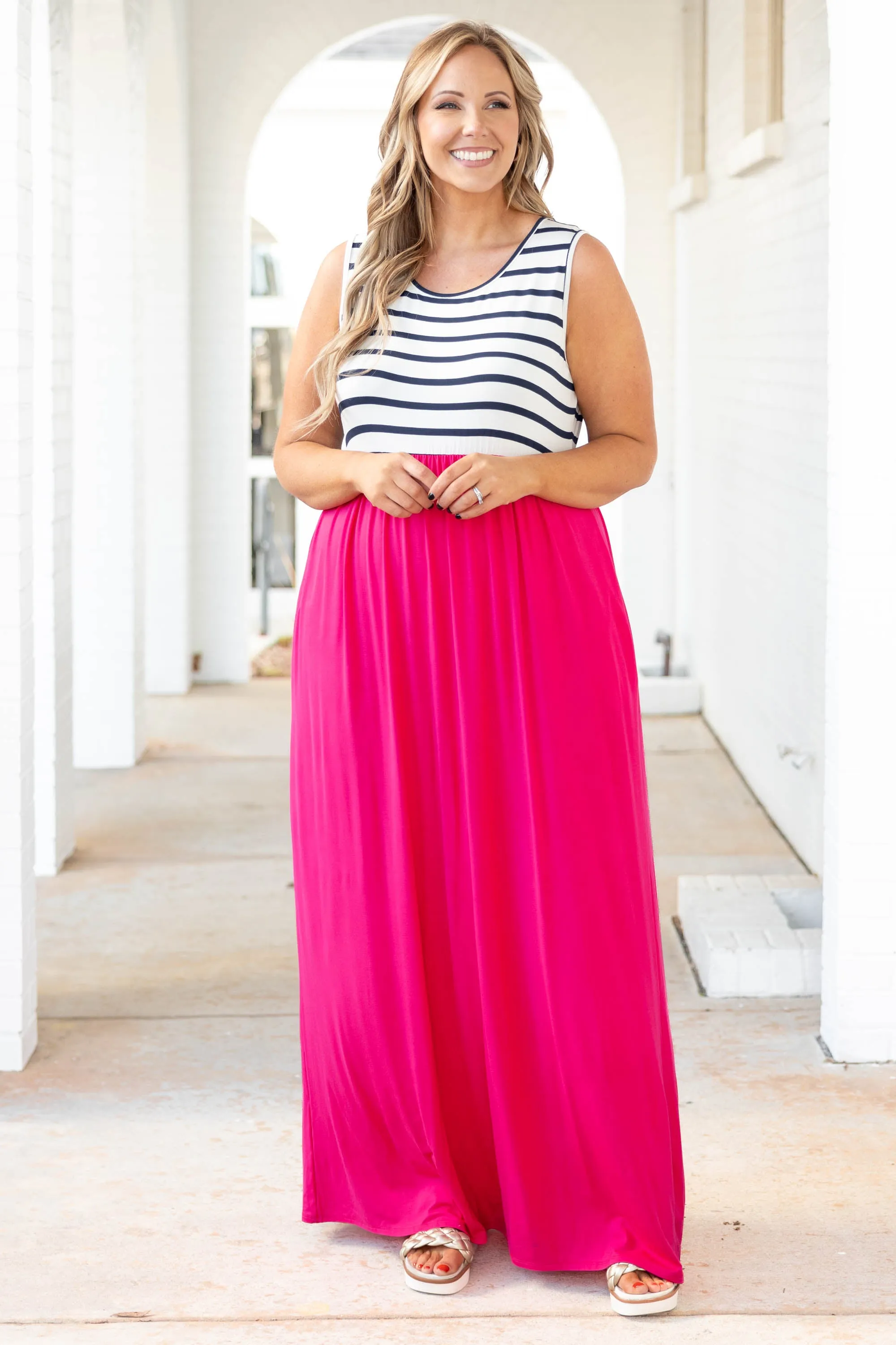 Fashionable Fuchsia Poolside Dress