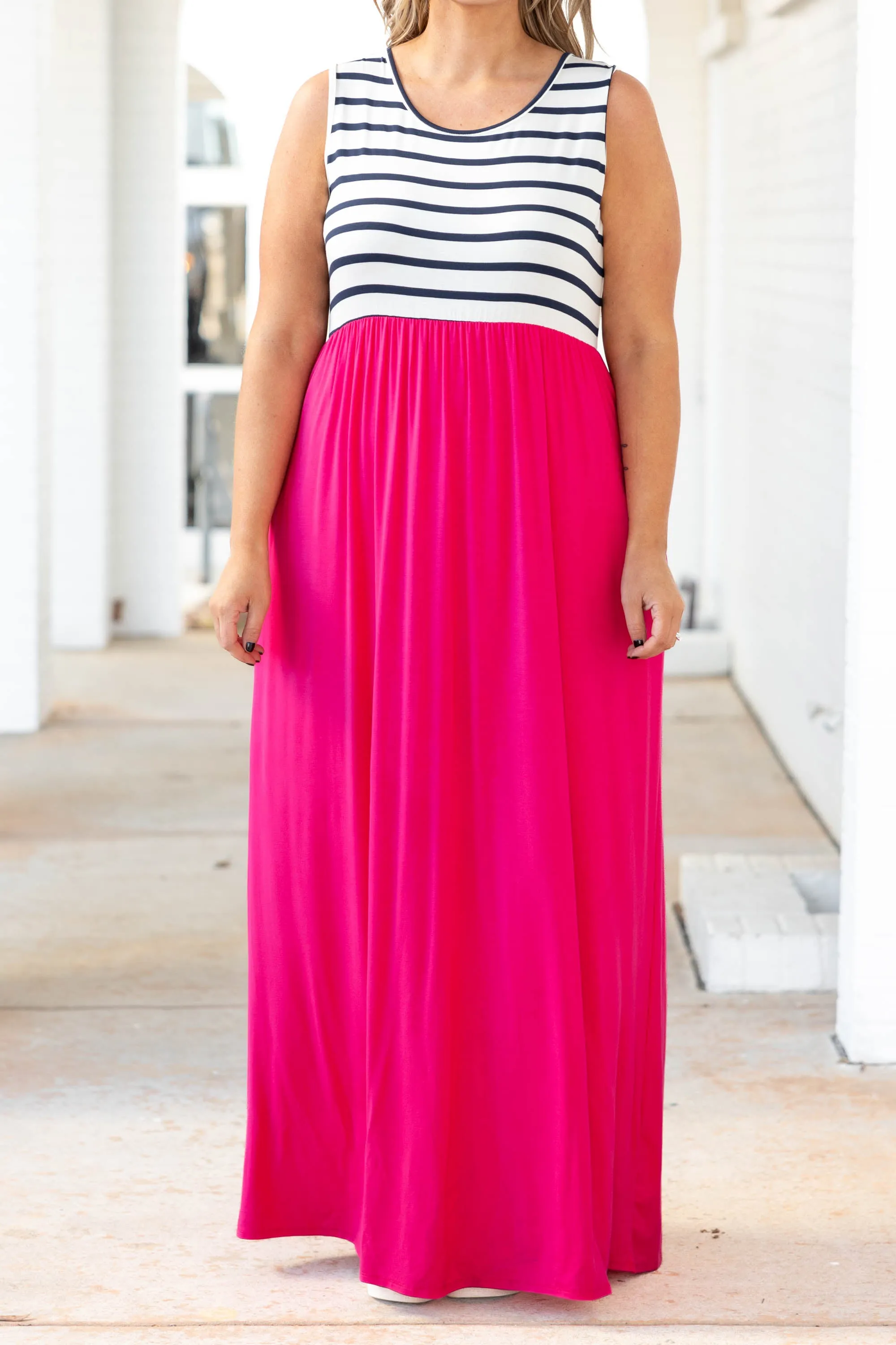 Fashionable Fuchsia Poolside Dress