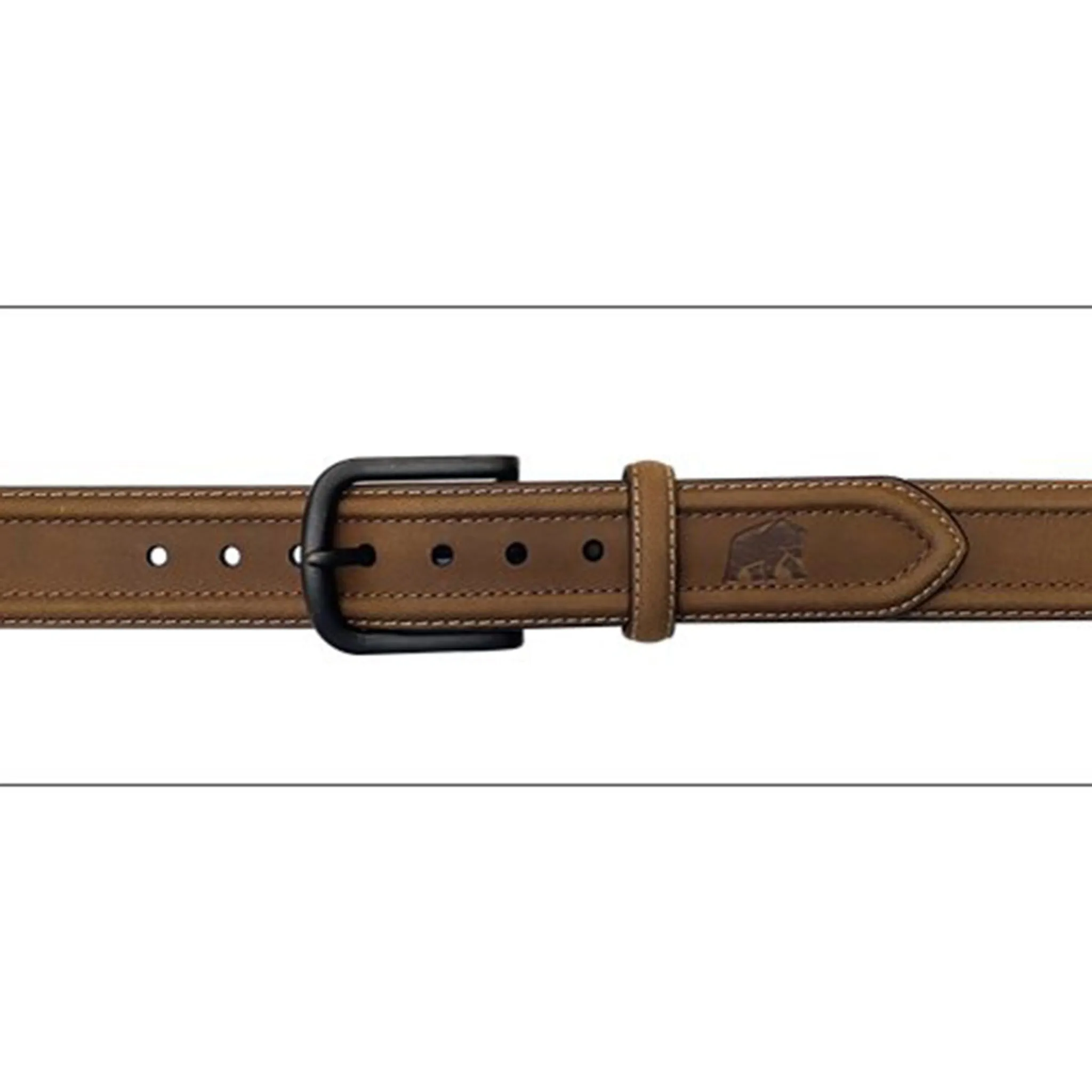 Men's Brown Leather Belt with Gem Accents