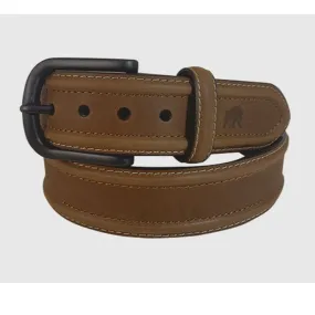 Men's Brown Leather Belt with Gem Accents