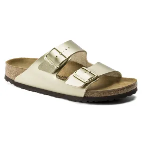 Gold Birkenstock Arizona Two-Strap Sandals