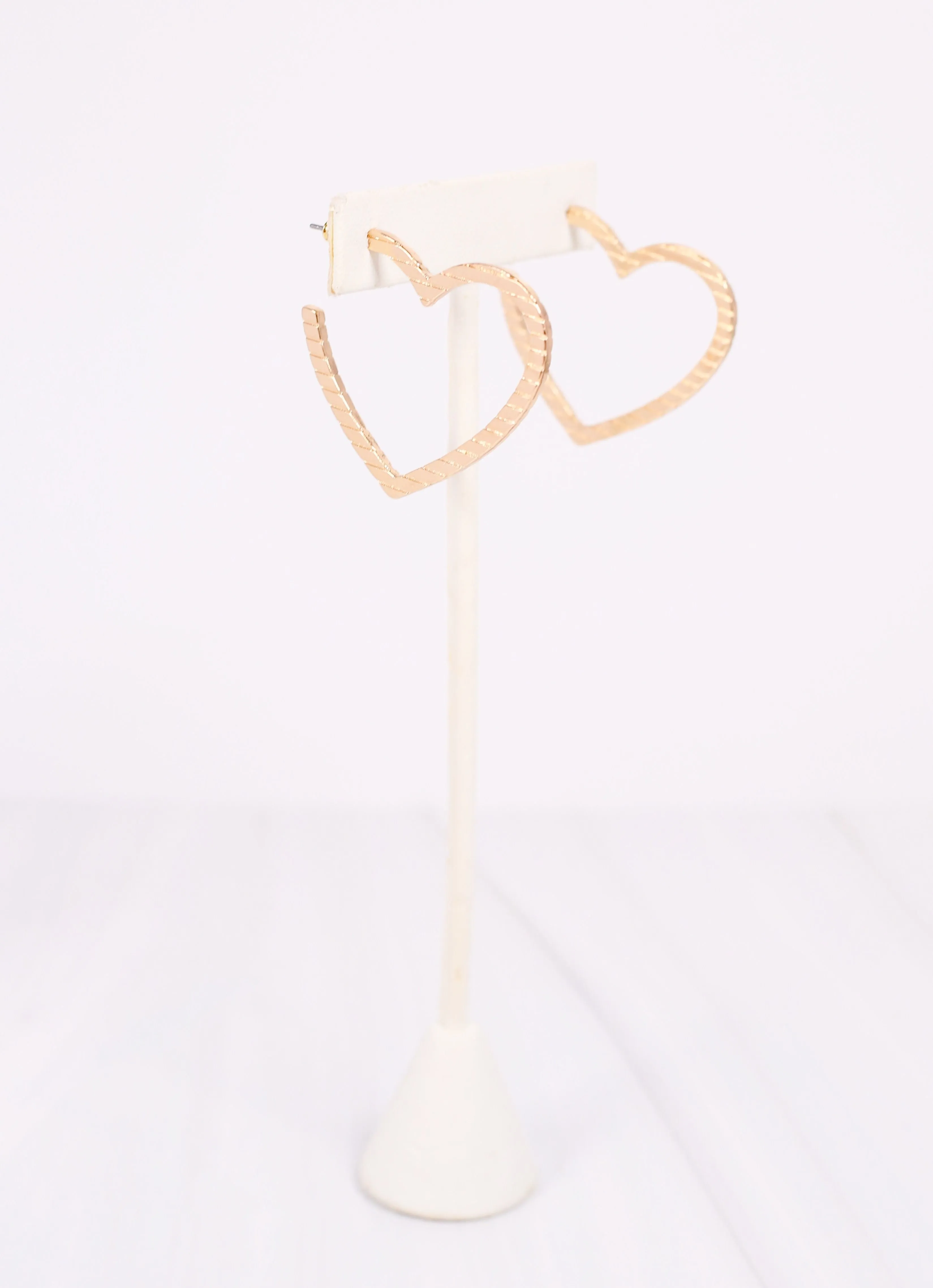 Santos Heart Open Hoop Earring Gold