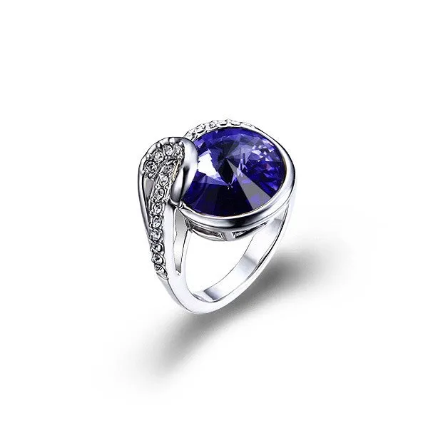 Amethyst Crystal Ring with Amazing Charm