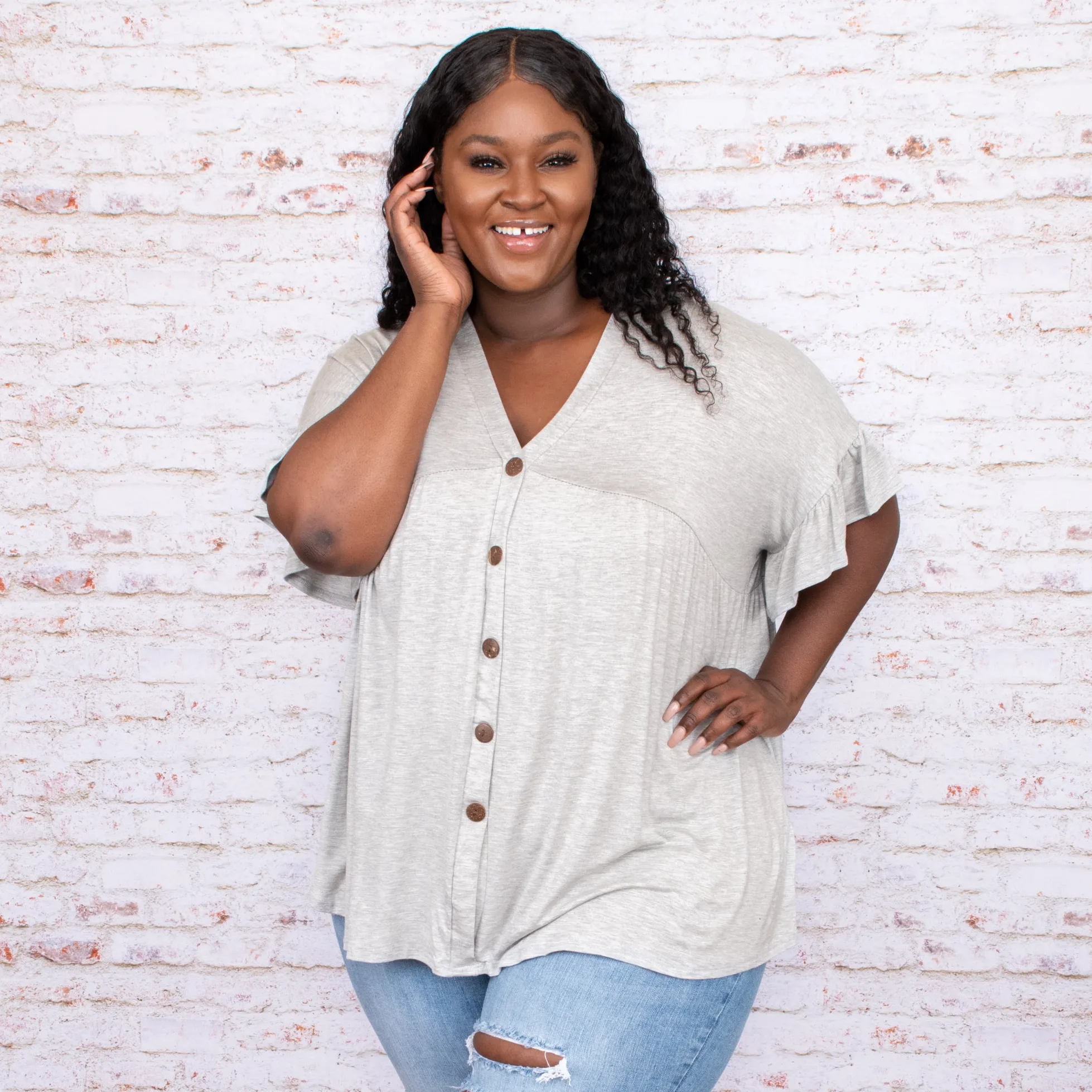 Heather Grey Bittersweet Beginnings Top