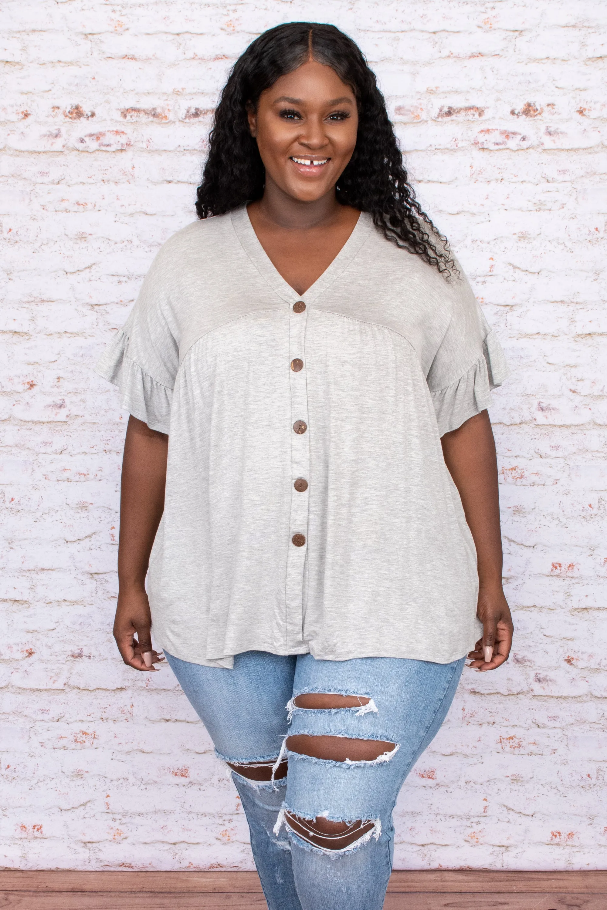 Heather Grey Bittersweet Beginnings Top