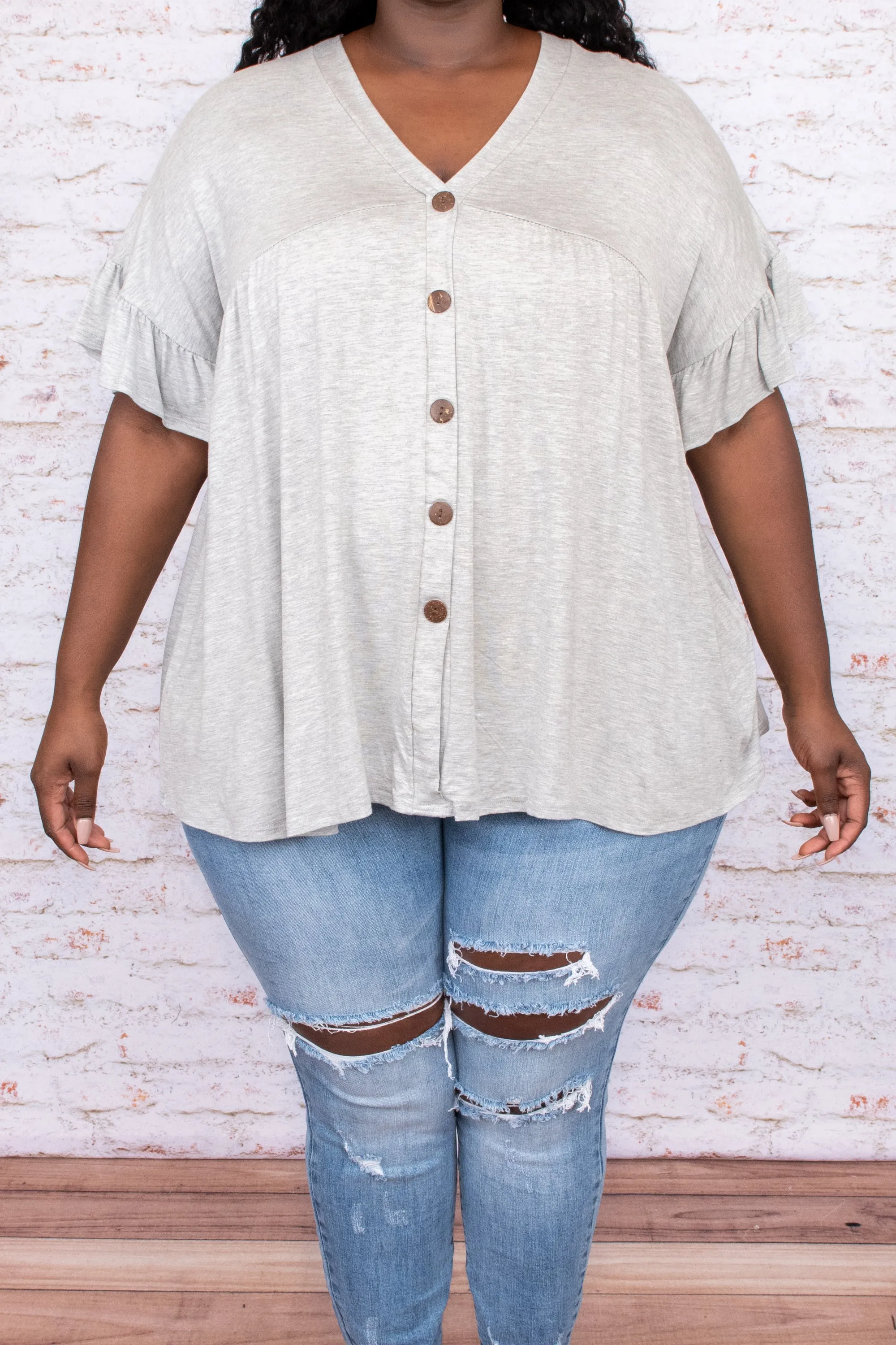 Heather Grey Bittersweet Beginnings Top