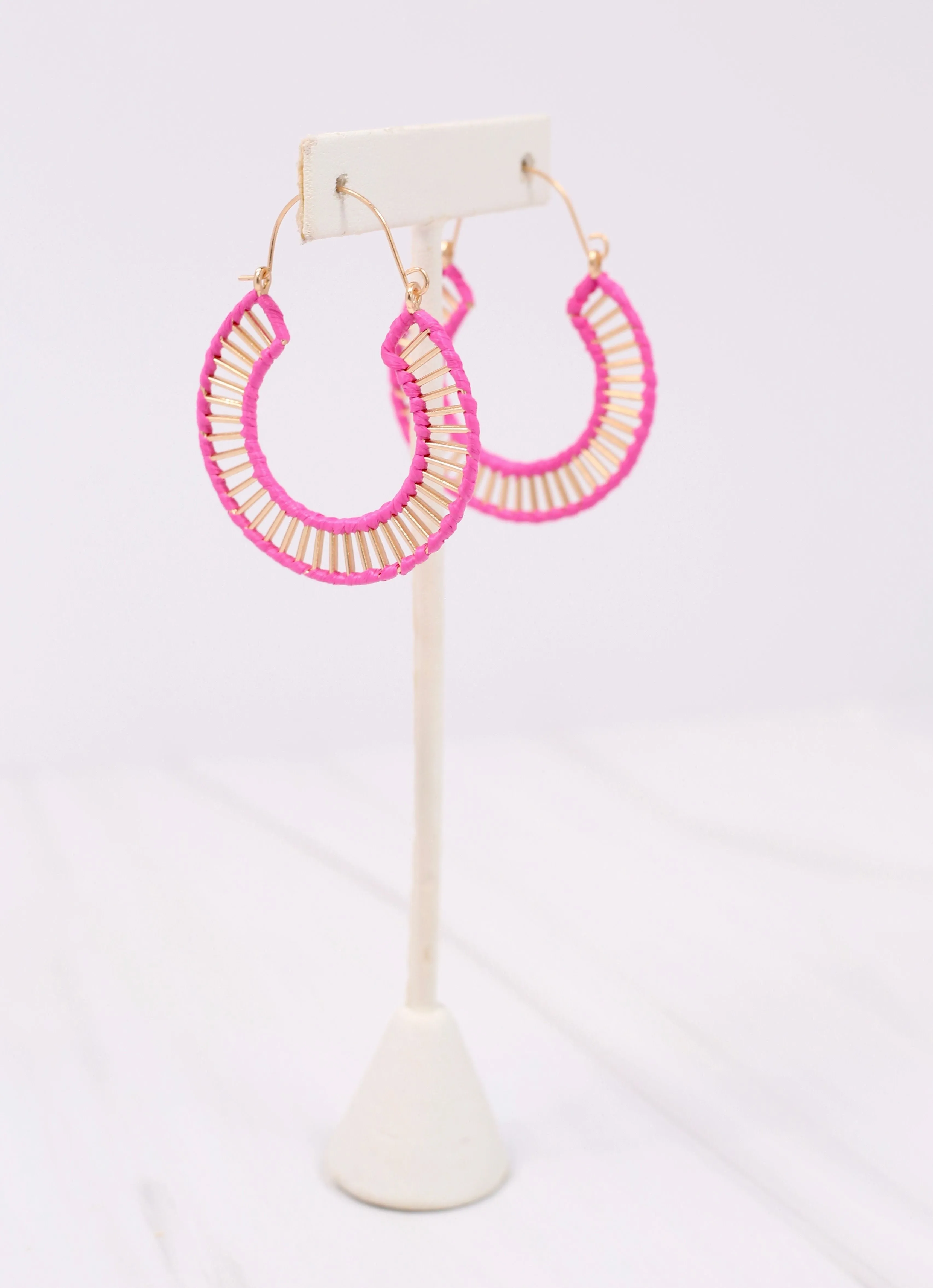 Shelburne Open Hoop Earring Pink