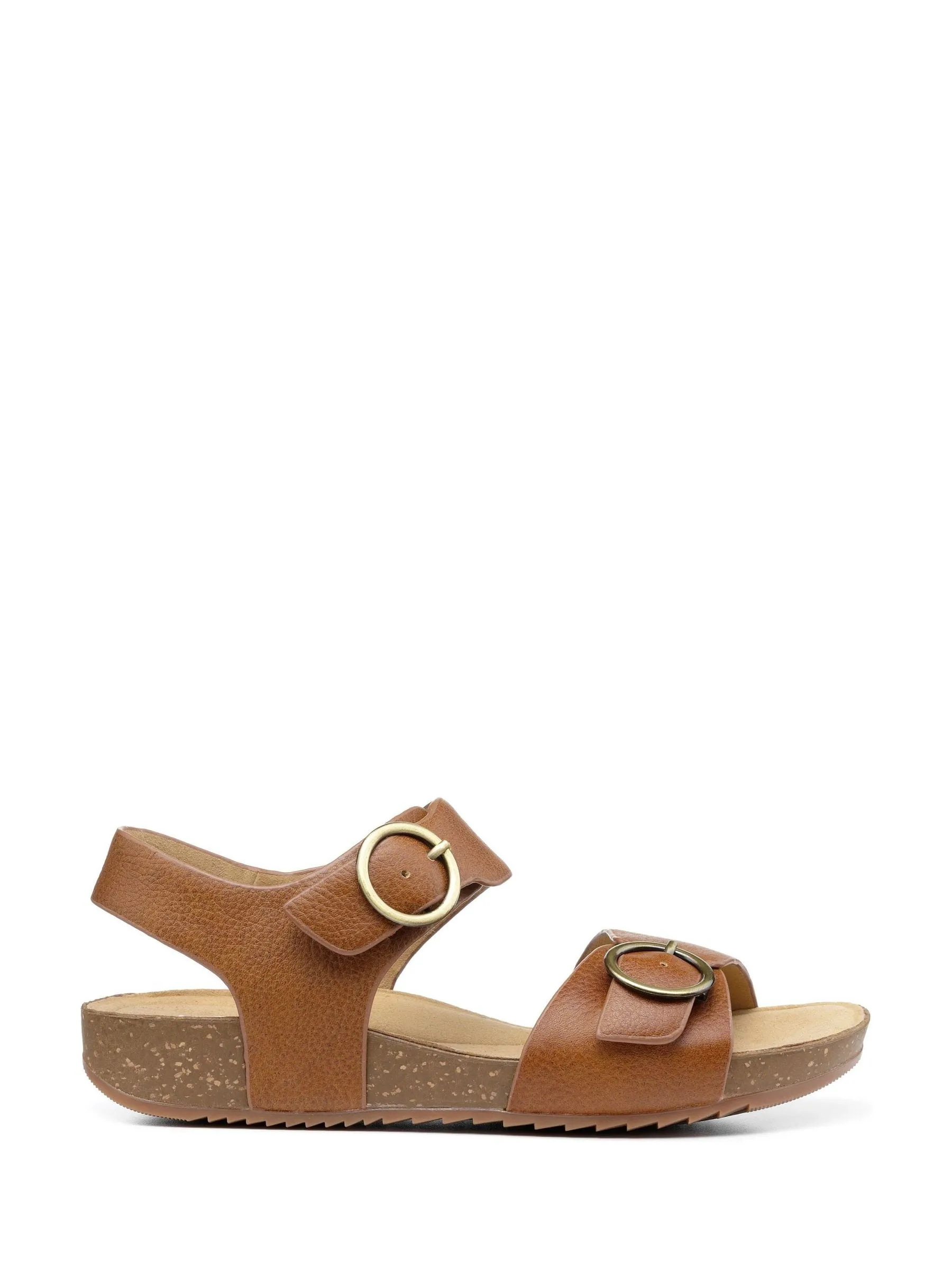 Hotter Tan Brown Regular Fit Tourist Buckle Sandals