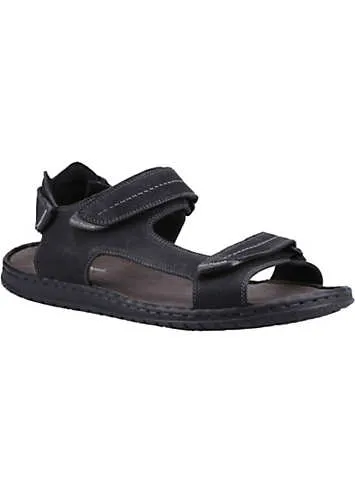 Hush Puppies Black Neville Strap Sandals Kaleidoscope