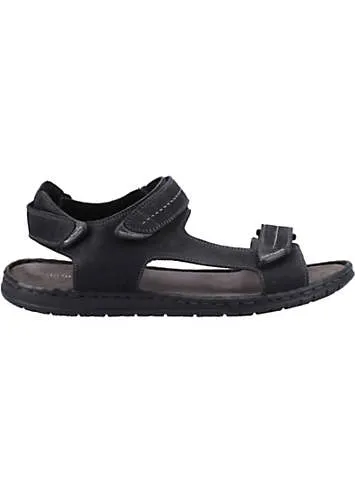 Hush Puppies Black Neville Strap Sandals Kaleidoscope