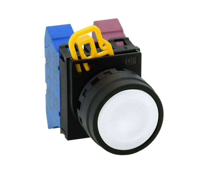 Idec YW1B Series Black Momentary Push Button Head, 22mm Cutout, IP67, IP69K