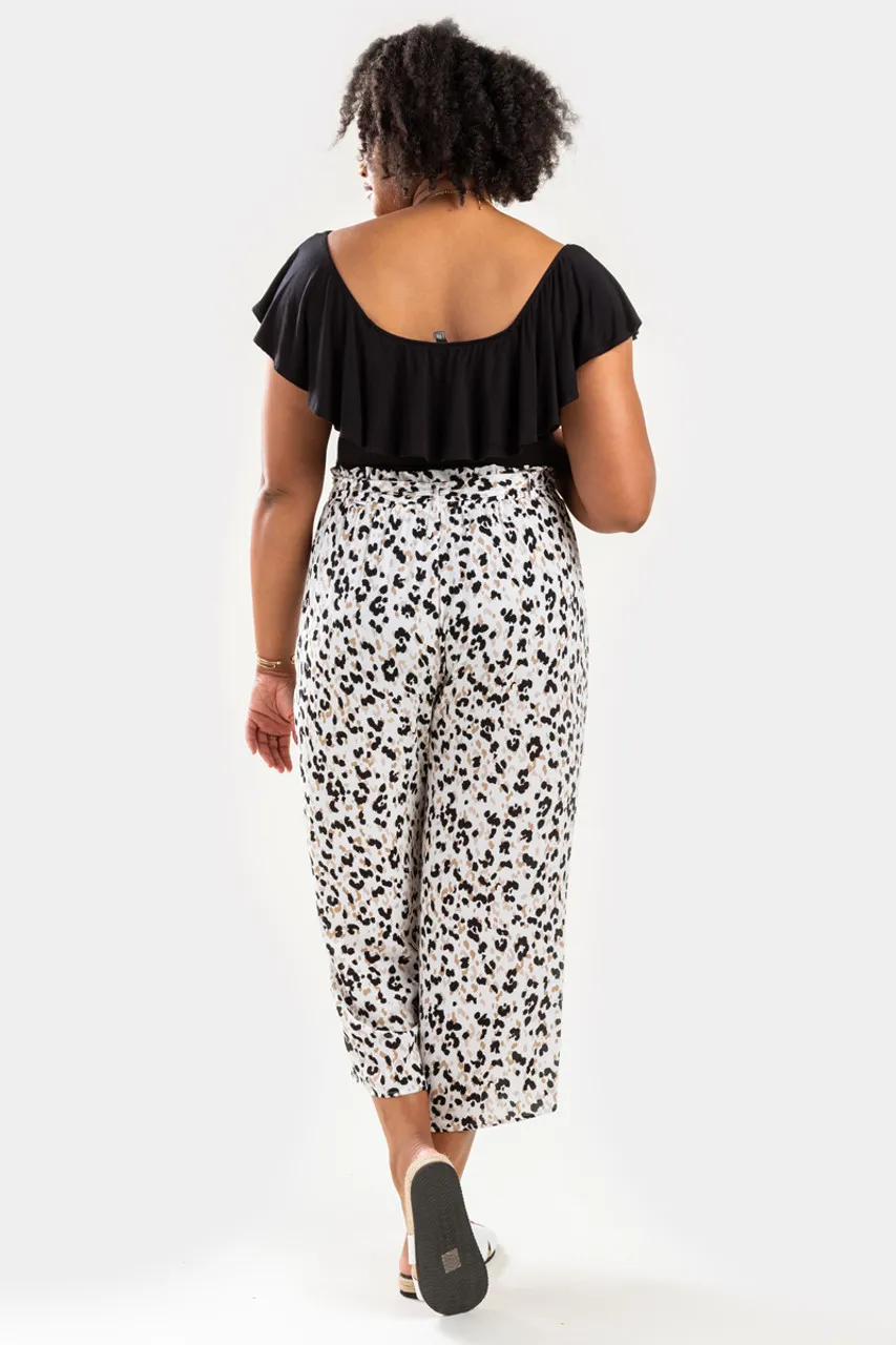 Janie Leopard Paperbag Trousers