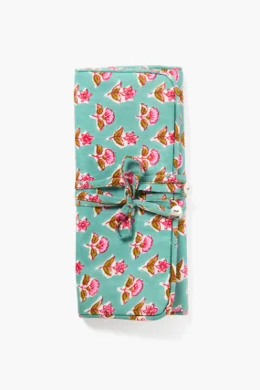 Turquoise Jewelry Roll Up Case