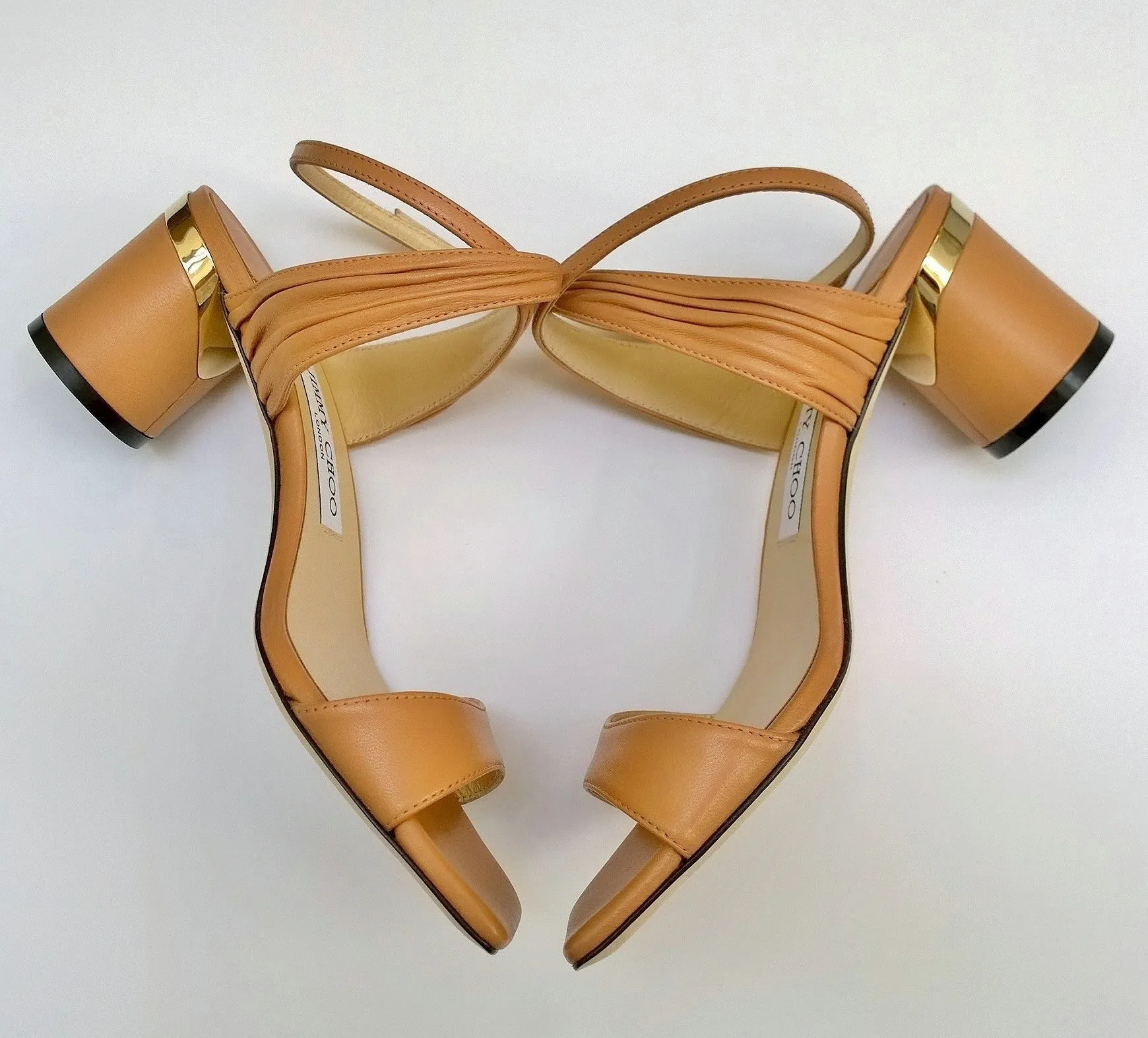 Caramel Brown Jimmy Choo Jago 60 Ankle Strap Sandals