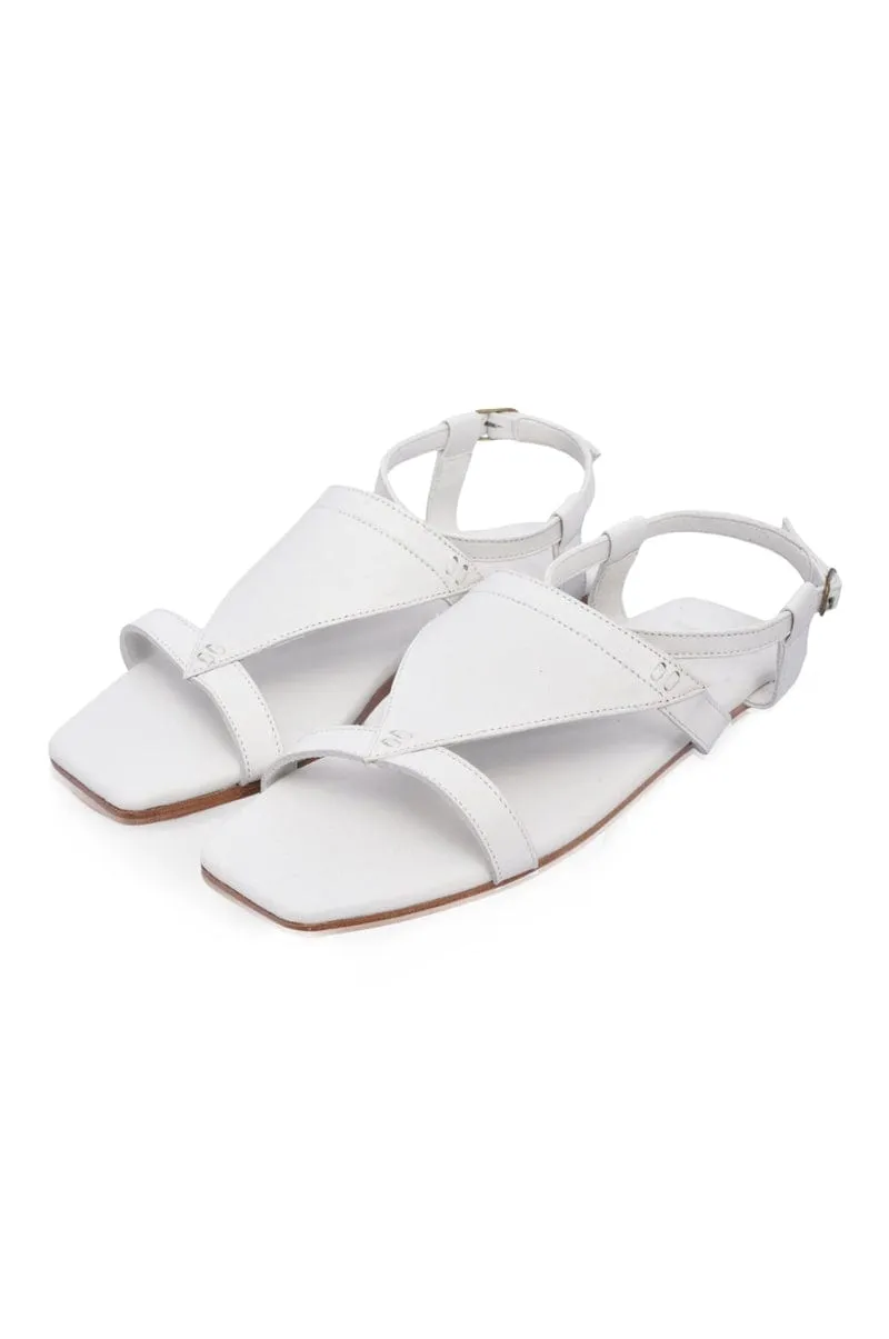 Kanvaz Ankle Sandals Pure White