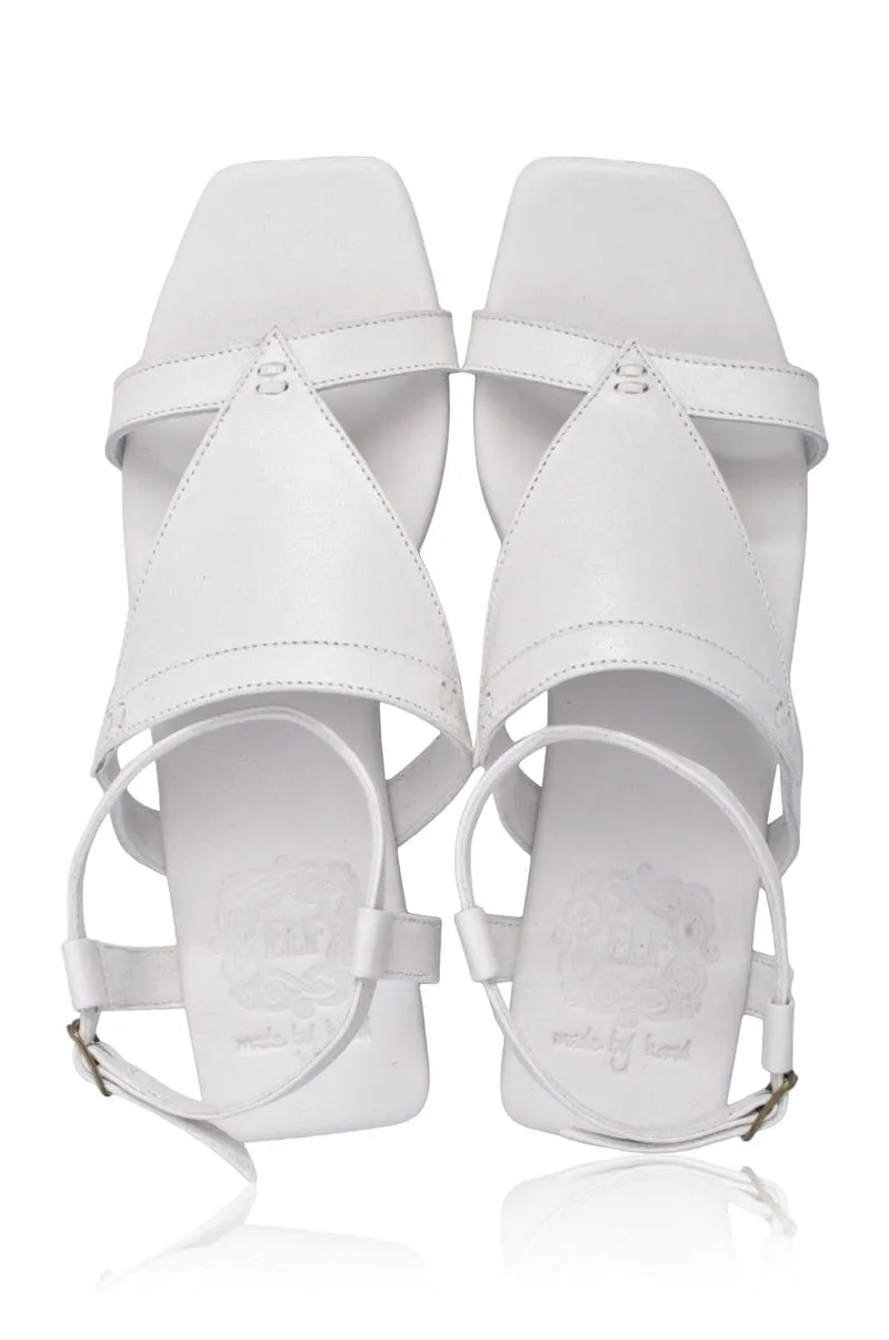 Kanvaz Ankle Sandals Pure White