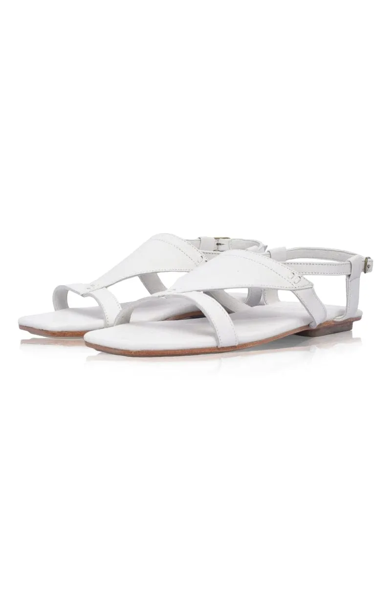 Kanvaz Ankle Sandals Pure White