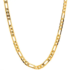 Diamond Cut 4mm Figaro Necklace Chain