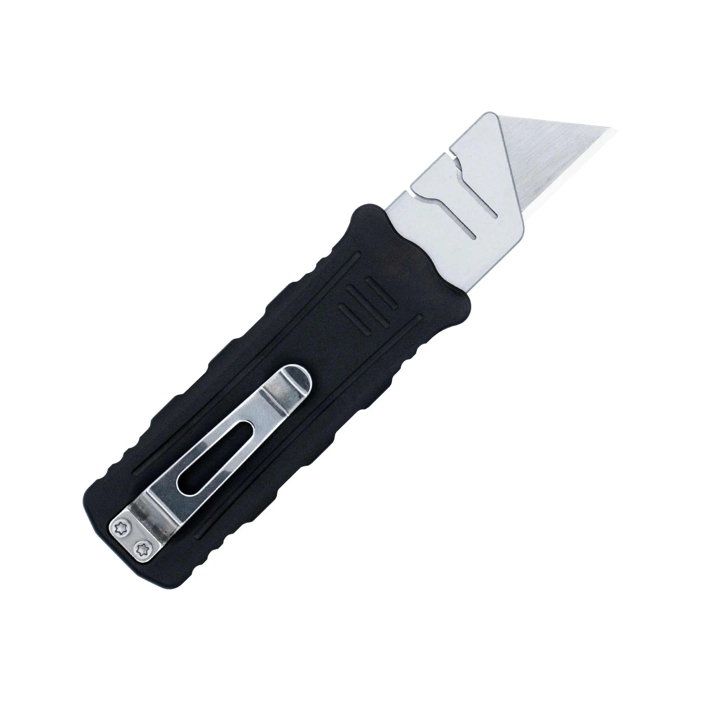 Black Knife with Side Button for Utility