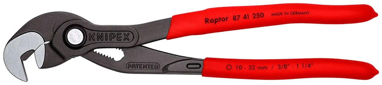 Knipex Cobra ES Raptor Water Pump Pliers Set 3pc 8701250, 8741205, 8751250