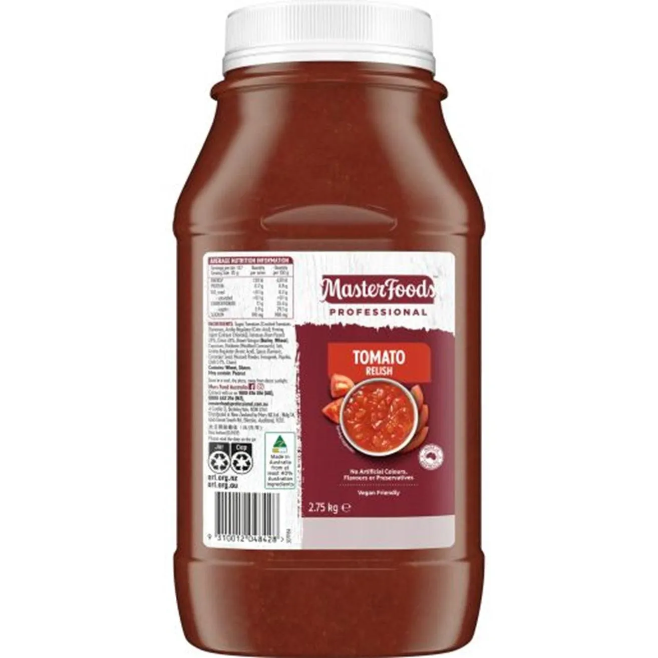 Bulk 2.75kg Tomato Relish Jar Masterfoods