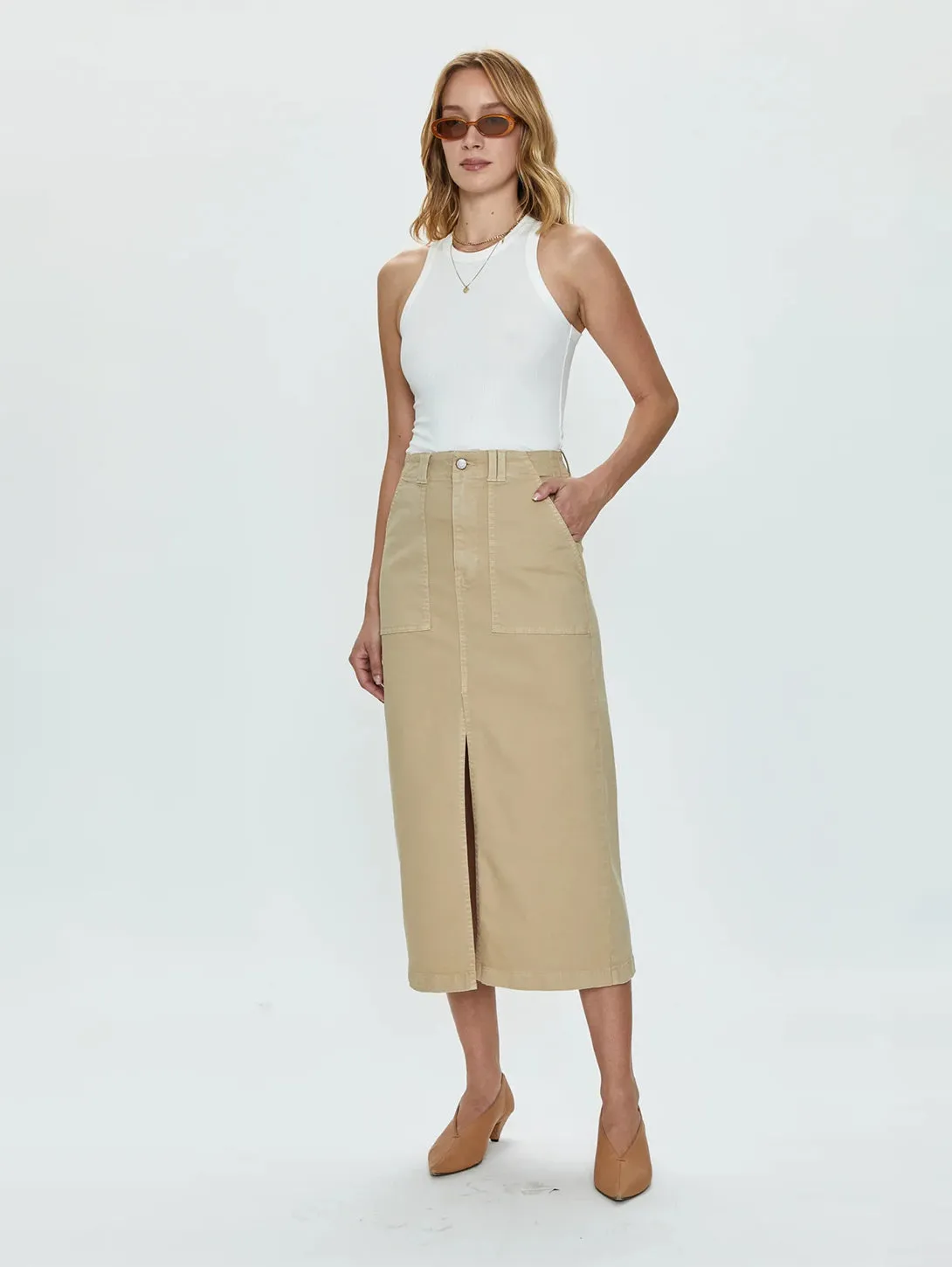 Latte Utility Skirt - Pamela