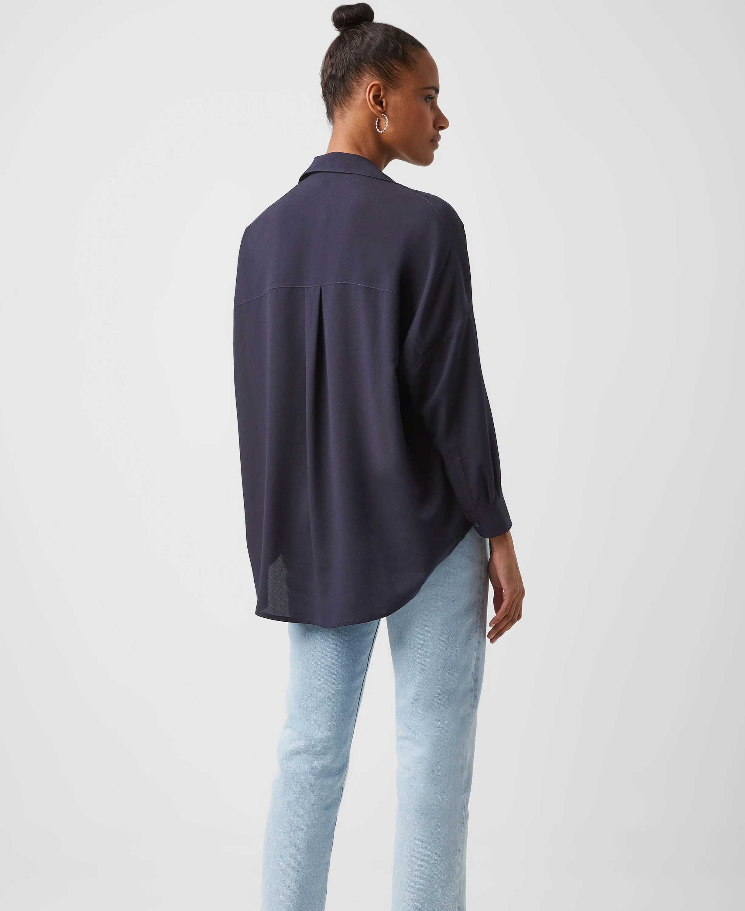 Light Recycled Utility Blue Popover Shirt