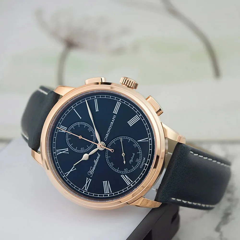 Luxury Quartz Chronograph Wristwatch with Sapphire Glass