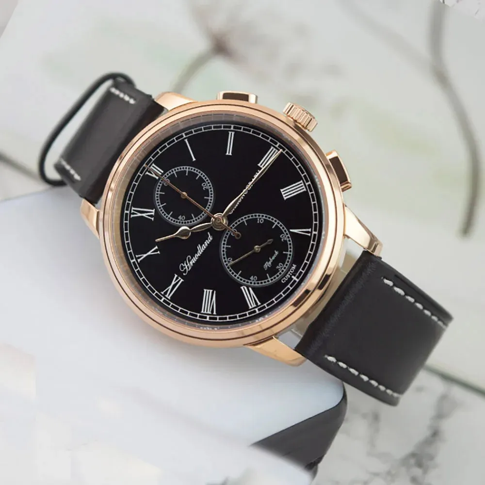 Luxury Quartz Chronograph Wristwatch with Sapphire Glass