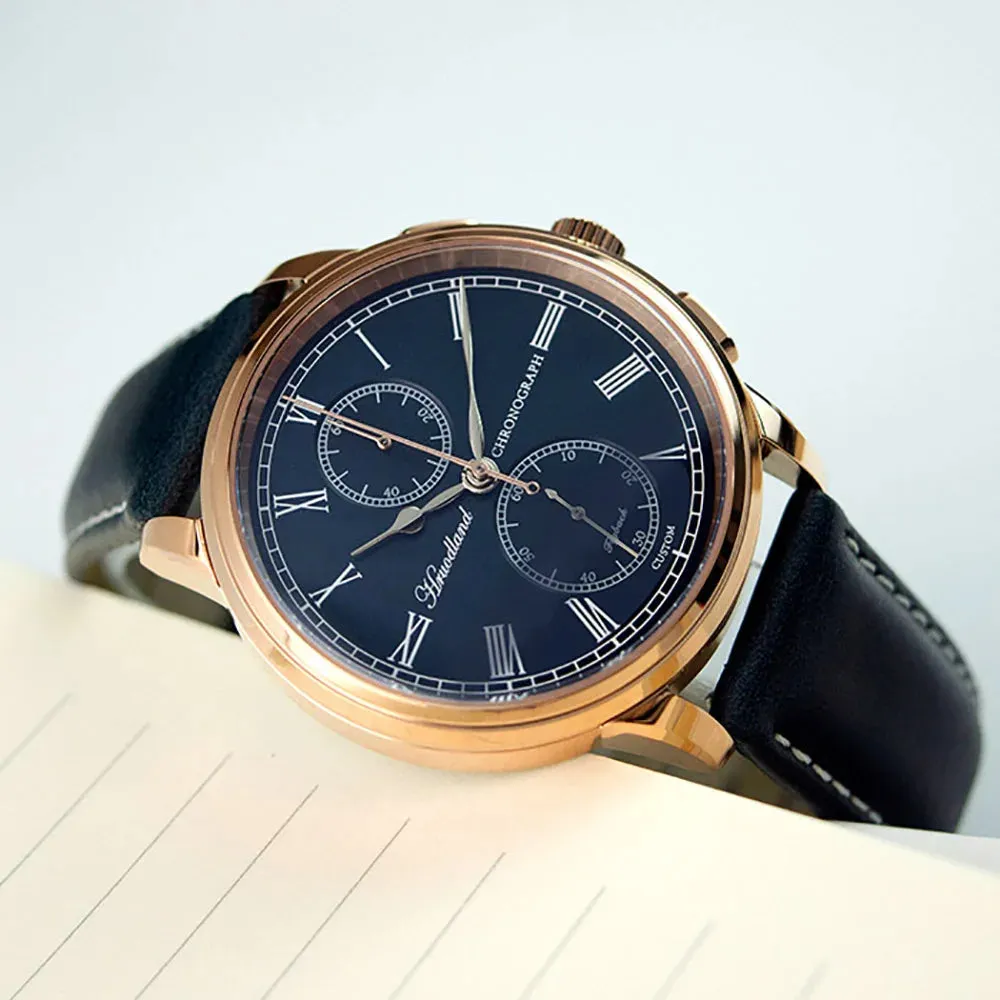 Luxury Quartz Chronograph Wristwatch with Sapphire Glass