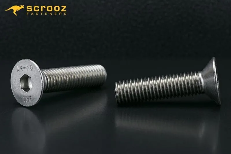 M3 x 30mm csk socket screws ss 304 box 50