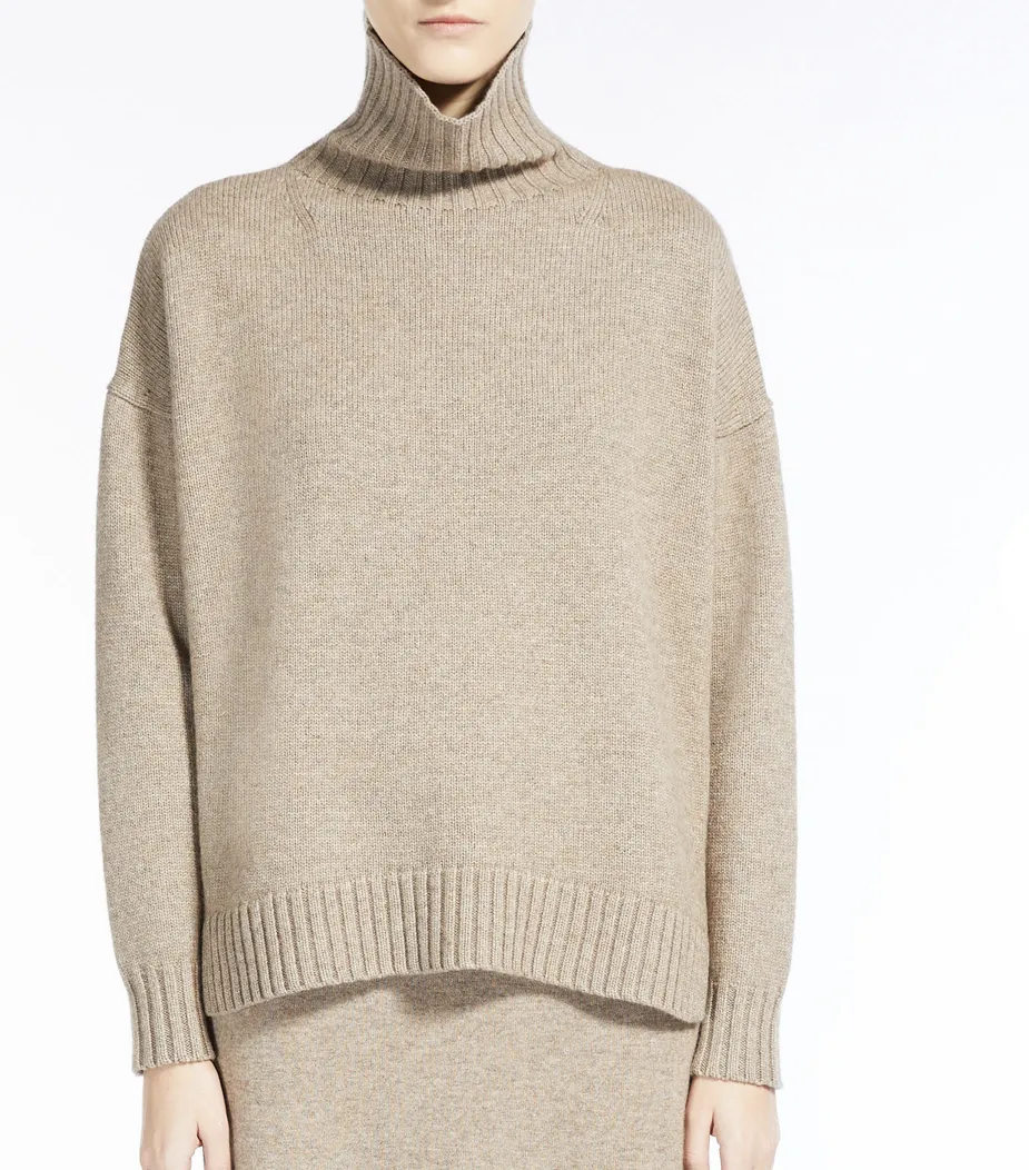 MaxMara Unisex Blended U-Neck Long Sleeves