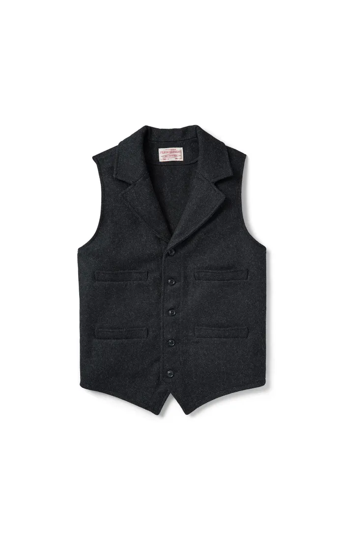 Men's Charcoal Western Vest - Size XS