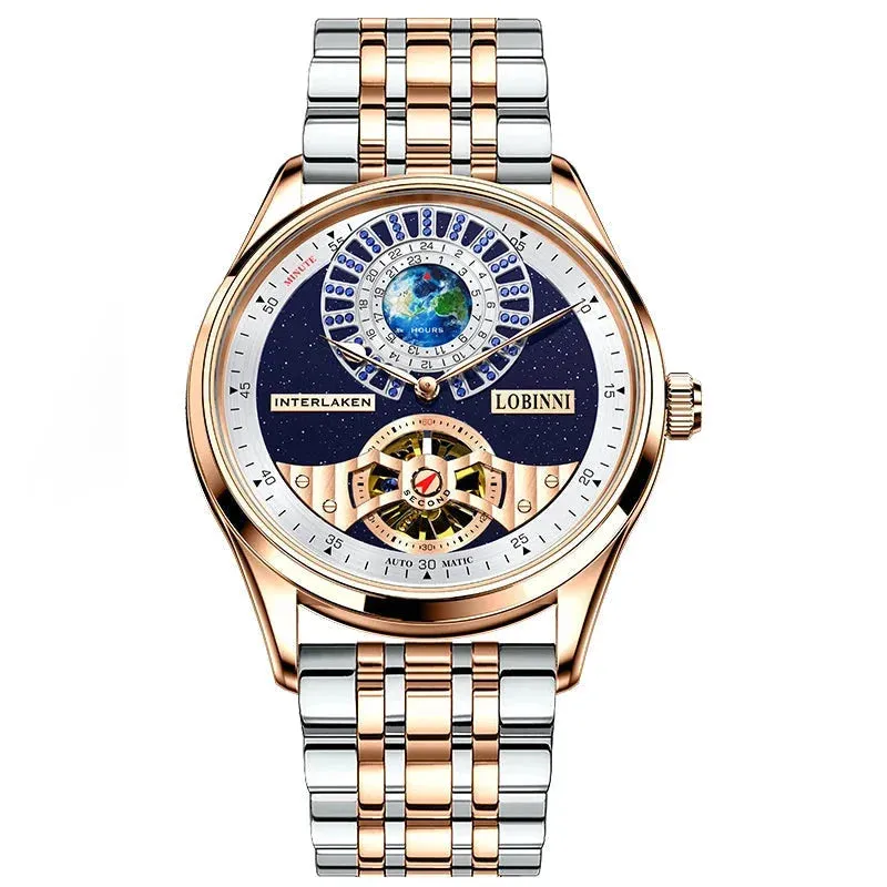 Classic Tourbillon Automatic Watch with Sapphire Glass for Men