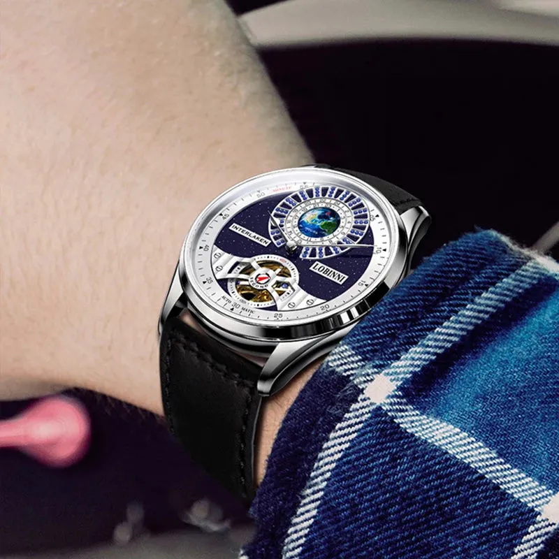 Classic Tourbillon Automatic Watch with Sapphire Glass for Men