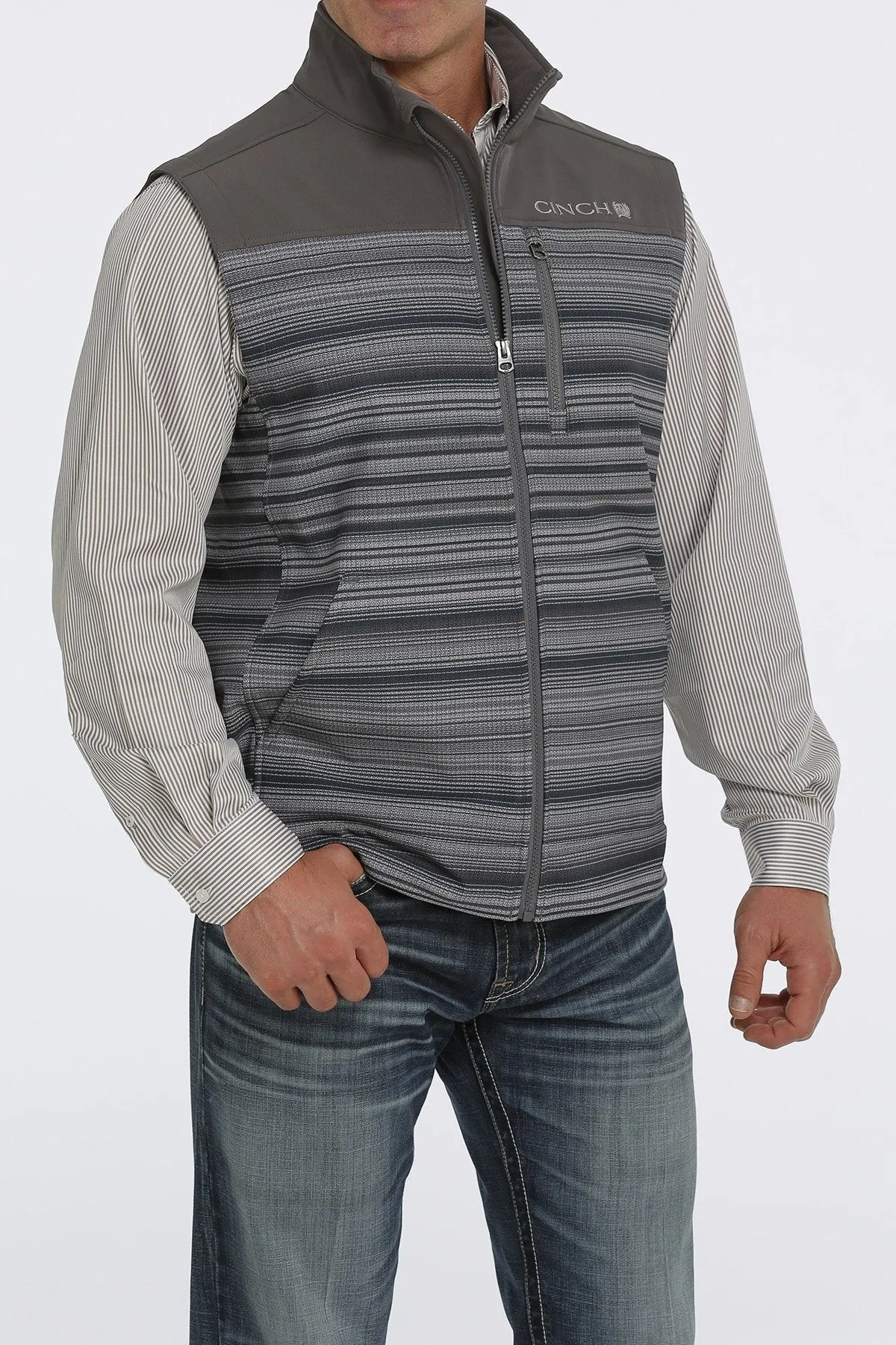 Men's Gray Bonded Vest