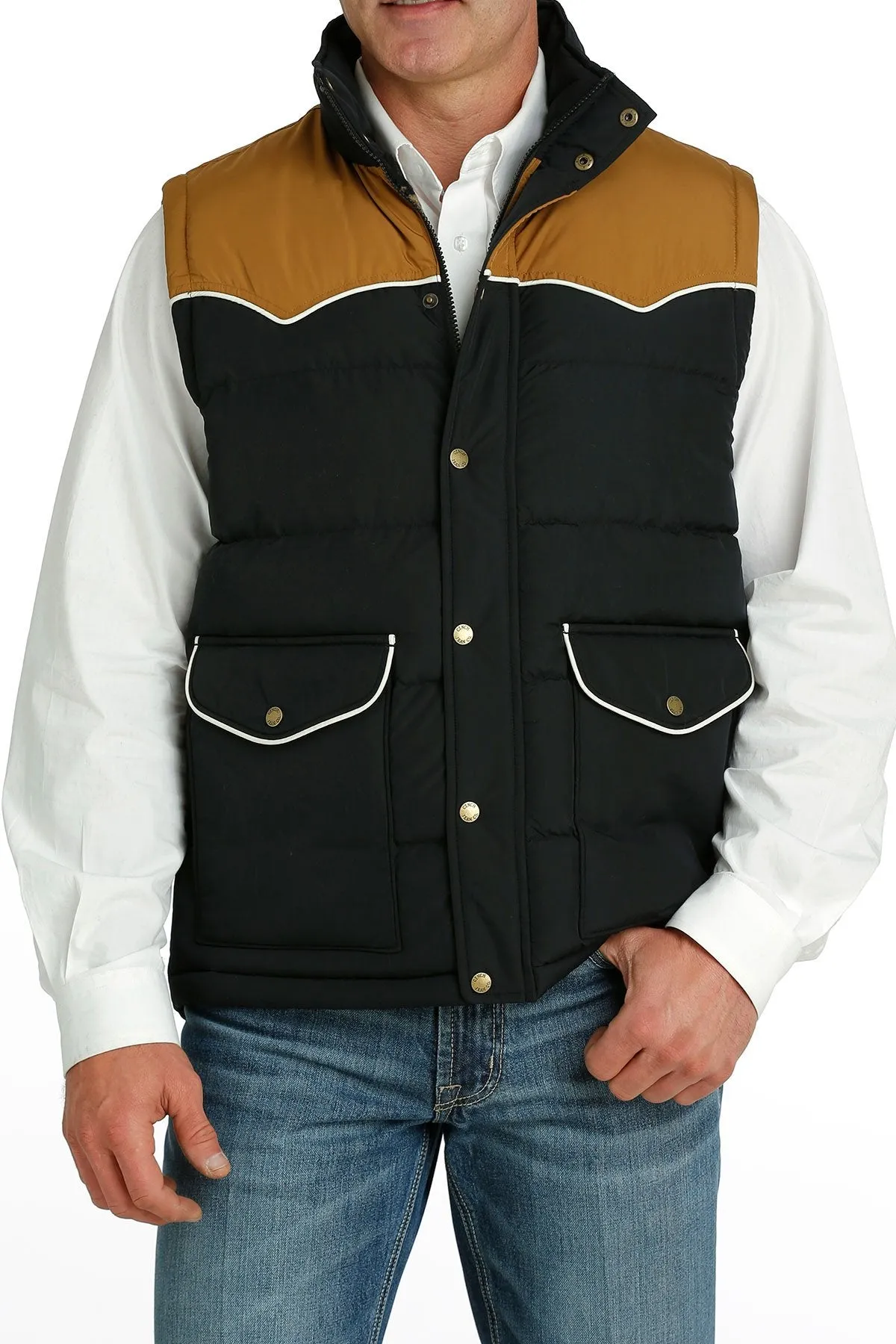 Men's Black Quilted Vest