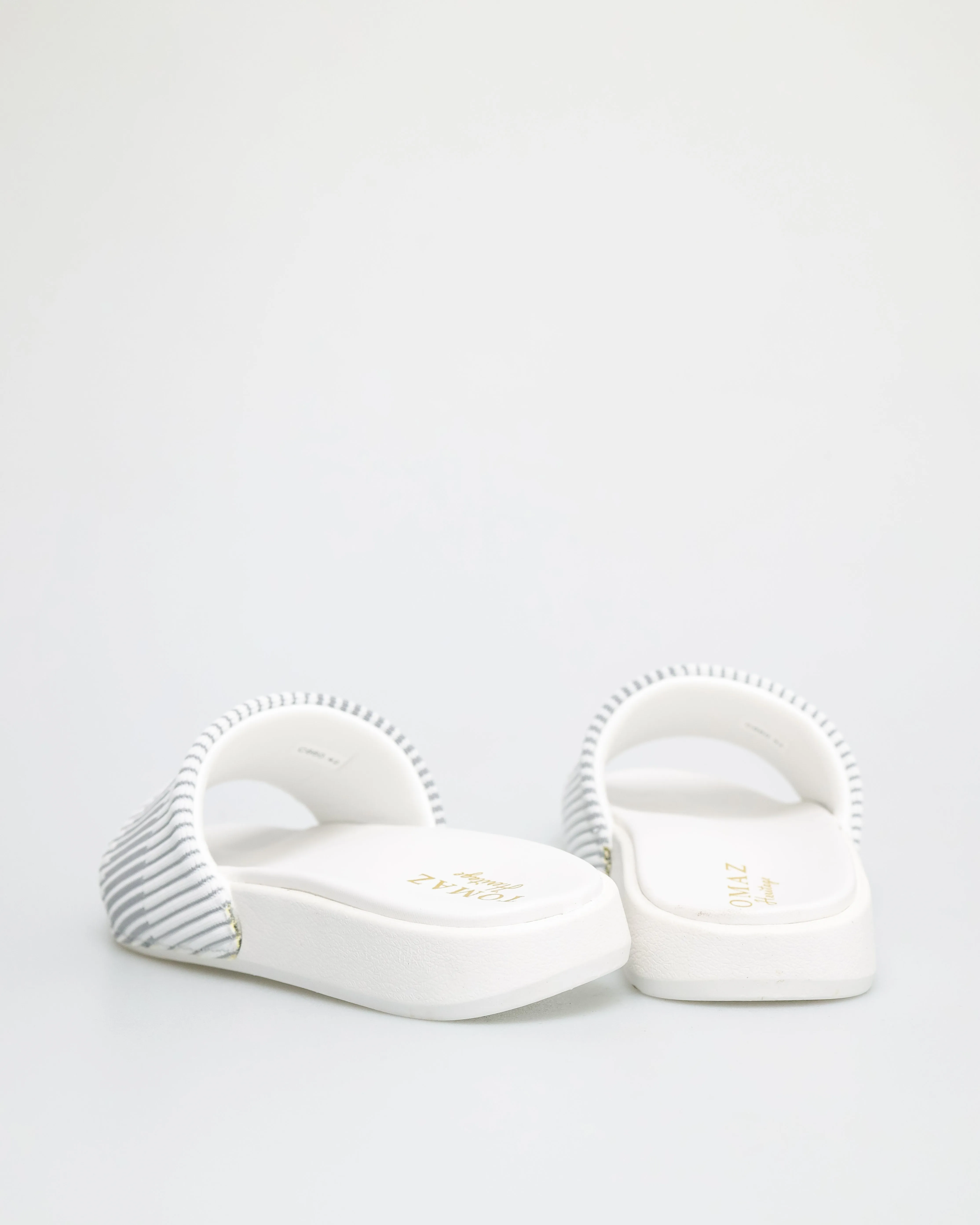 Men's White Grey Sandals by Tomaz